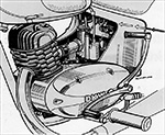 Motor der DKW RT 175S mit Stachelrippenzylinder