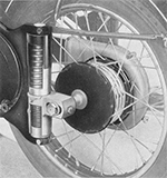 Schnittbild Hinterradfederung der DKW RT 250H